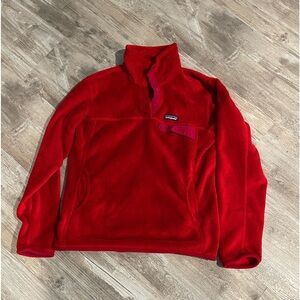 Red Patagonia Pullover- Red- Size Large